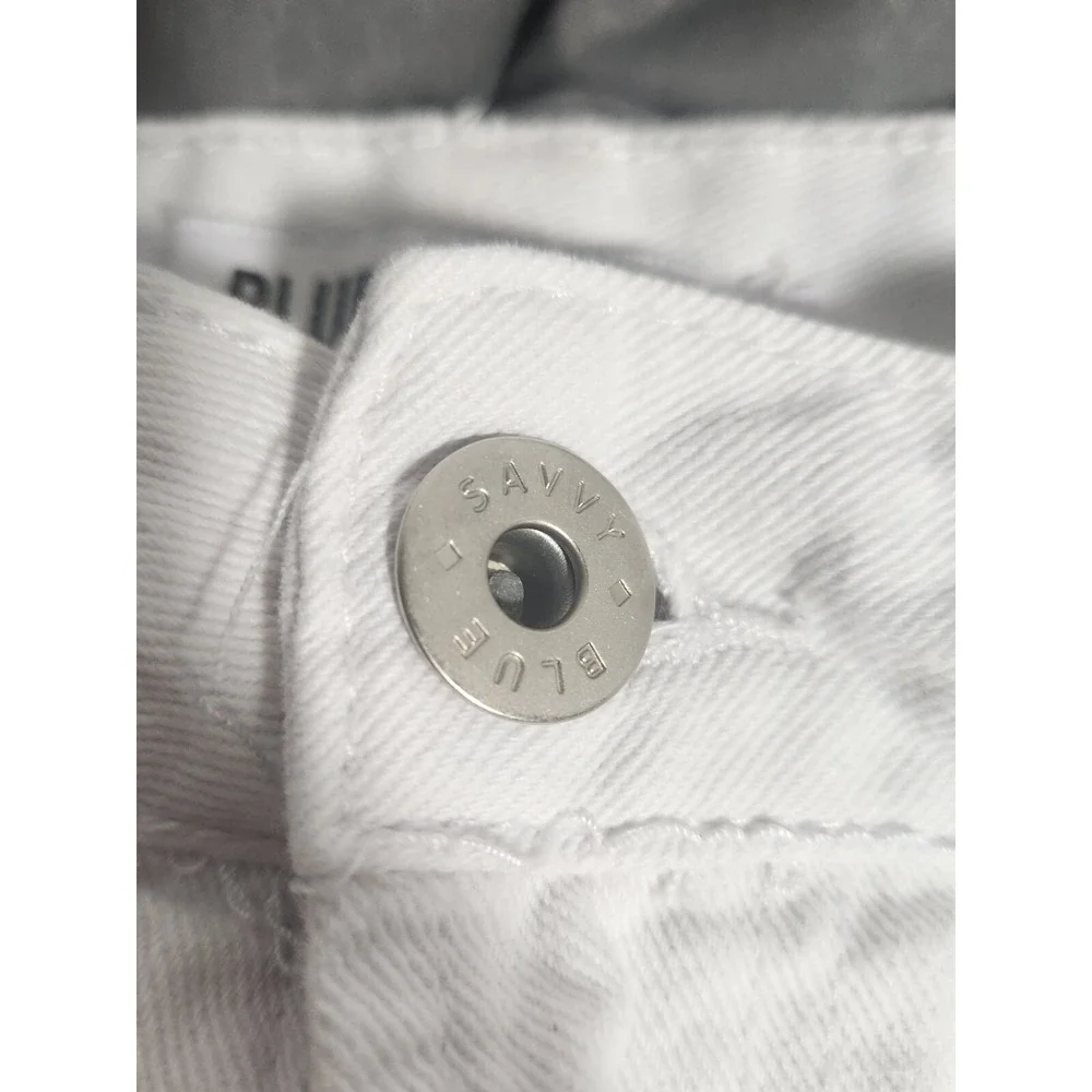Blue Savvy  White Jeans Juniors/Women Size‎ 5 White Denim Zip 27